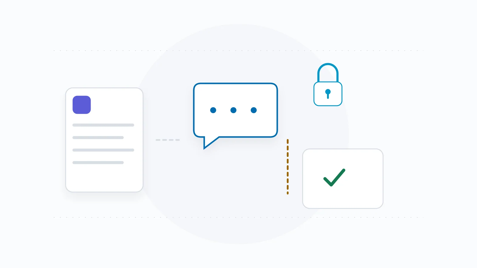 A source document and conversation separated from a protected action receipt.